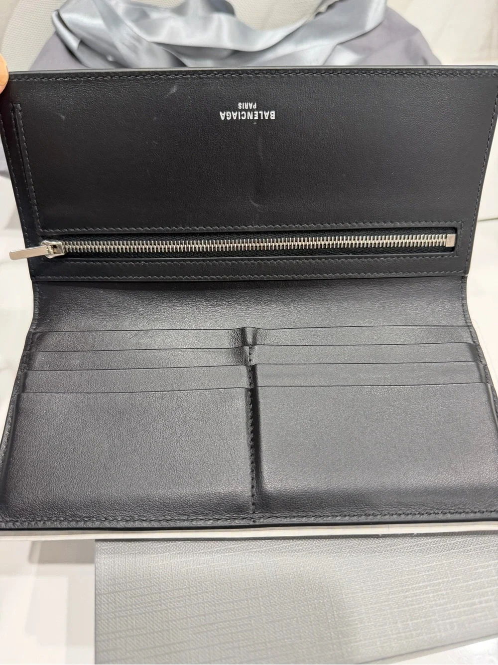 MEN'S PASSPORT LONG WALLET 1 TICKET IN BLACK BALENCIAGA